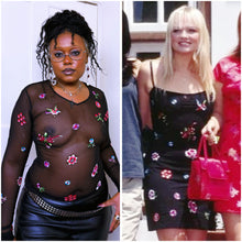 Load image into Gallery viewer, Vintage 1996 Embroidered Mesh top ASO Baby Spice
