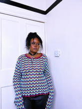 Load image into Gallery viewer, 1990s Zigzag Crochet jumper ASO Willow on BTVS
