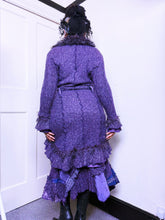 Load image into Gallery viewer, Archival purple marl knit belted bi-fabric belt
