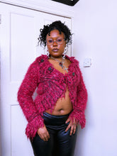 Load image into Gallery viewer, Save The Queen fluffy shaggy cardigan
