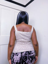 Load image into Gallery viewer, Y2K Chunky knit lace soft corset cami by New Look
