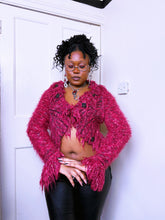 Load image into Gallery viewer, Save The Queen fluffy shaggy cardigan
