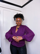 Load image into Gallery viewer, Y2K wrap by fabric pleated blouse
