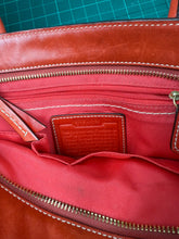 Load image into Gallery viewer, Y2K Leather coral Coach bag with scarf￼
