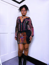 Load image into Gallery viewer, Save The Queen Mesh zip up mini dress ASO Bella Hadid
