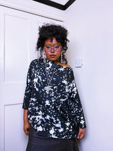 Load image into Gallery viewer, Cowl neck speckled 3/4 sleeve top
