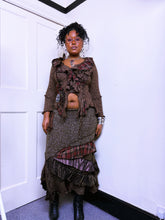Load image into Gallery viewer, Whimsical marl knit ruffled skirt
