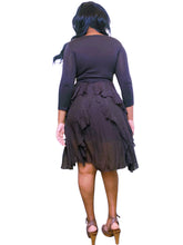 Load image into Gallery viewer, Y2K Archival Chocolate Silk ruffled dress
