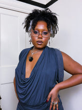Load image into Gallery viewer, Y2K Grecian studded deep cowl neck
