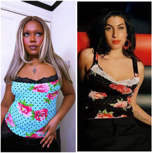Load image into Gallery viewer, 2003 floral and polka dot camo top ASO Amy Winehouse alt colour
