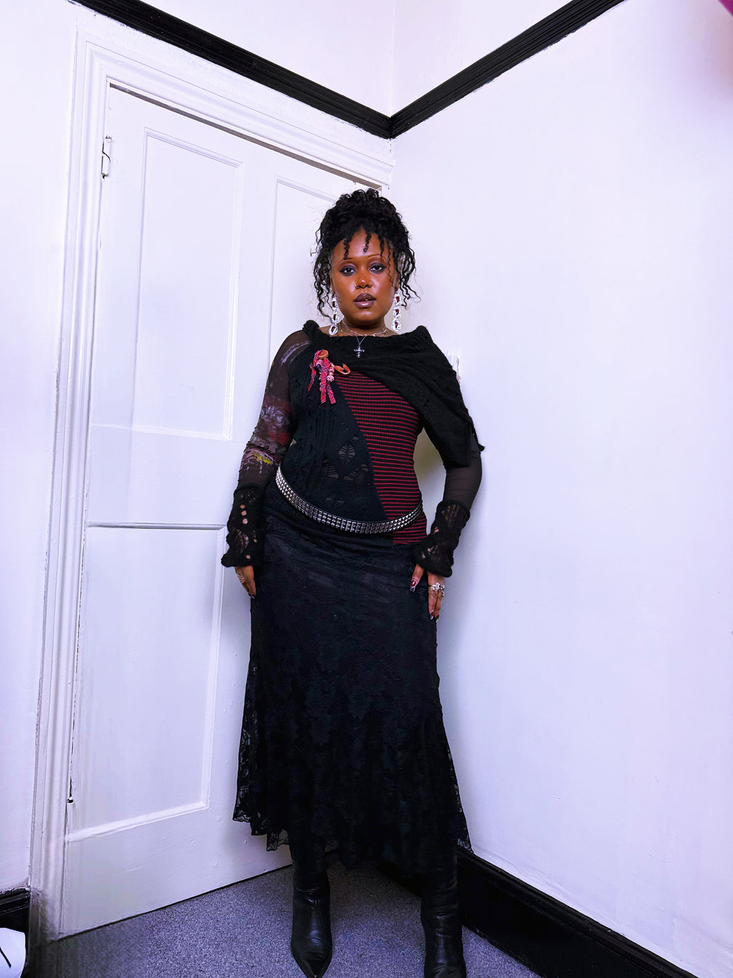 Save the Queen mesh and Mohair jumper