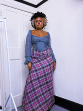Load image into Gallery viewer, Y2K Plaid flared maxi skirt
