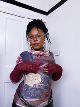 Load image into Gallery viewer, Save The Queen mesh and knit roll neck top
