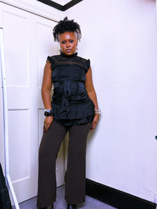 Gothic Button Lace and Satin Mini dress/top