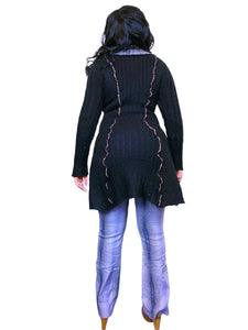 Y2K petal collar button up whimsigoth cardigan
