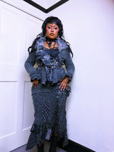 Load image into Gallery viewer, Whimsigoth archival steam punk pocket/buckle skirt
