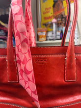 Load image into Gallery viewer, Y2K Leather coral Coach bag with scarf￼

