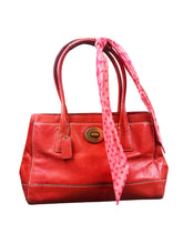 Load image into Gallery viewer, Y2K Leather coral Coach bag with scarf￼
