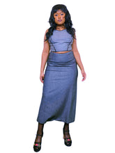 Load image into Gallery viewer, 2000s Grey tweed maxi skirt by French Connection
