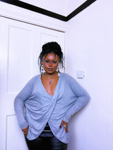 Load image into Gallery viewer, All Saints Grey Wrap Cardigan
