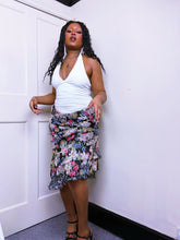 Load image into Gallery viewer, Betsey Johnson New York mixed print midi skirt
