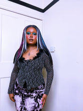 Load image into Gallery viewer, Vintage chunky lace marabou feather cardigan
