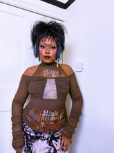 Load image into Gallery viewer, Legatte subversive grunge mesh long sleeve top
