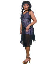 Load image into Gallery viewer, 90s Bi-fabric floral silk and satin slip dress
