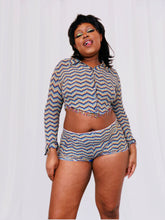 Load image into Gallery viewer, Beaded Chevron Shorts Co-ord Set
