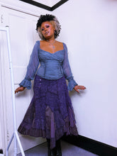 Load image into Gallery viewer, Y2K Juju and Christine Purple asymmetrical knit and cotton skirt
