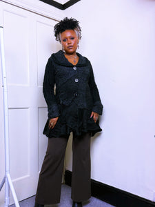 Y2K Black button up cardigan by Sioni