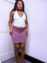 Load image into Gallery viewer, 90s Hennes Pink and Burgundy Piccot elastic midi skirt
