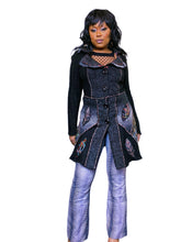 Load image into Gallery viewer, Y2K petal collar button up whimsigoth cardigan
