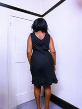 Load image into Gallery viewer, 90s Silk Cowl Neck Back Mini Dress

