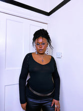 Load image into Gallery viewer, Y2K Spike V-neck see through top
