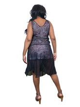 Load image into Gallery viewer, 90s Bi-fabric floral silk and satin slip dress
