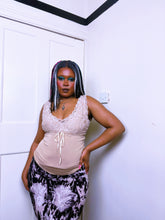 Load image into Gallery viewer, Ann Ferriday cream bi-fabric chunky knit lace vest top

