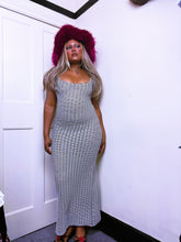 Load image into Gallery viewer, Lipsy 1996 label monochrome waffle maxi dress
