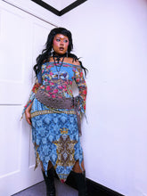 Load image into Gallery viewer, Save The Queen Mesh Mangbetu Congolese inspired dress
