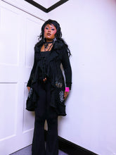 Load image into Gallery viewer, Whimsigoth faux fur black cardigan
