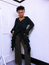 Load image into Gallery viewer, Y2K Gothic ruffled Cardigan

