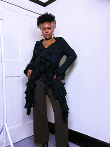 Y2K Gothic ruffled Cardigan