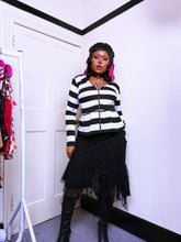Load image into Gallery viewer, Y2K emo peplum striped Hoody
