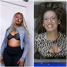 Load image into Gallery viewer, 1996 Mesh Leopard Print Cardigan ASO Mel B in Spiceworld
