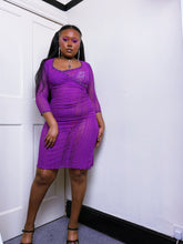 Load image into Gallery viewer, Vintage Betsey Johnson Stretchy Lace Beaded Dress
