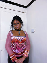 Load image into Gallery viewer, Y2K Bi-fabric long sleeve top ASO Morgan in Sabrina the Teenage Witch
