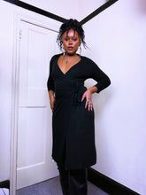Load image into Gallery viewer, Y2K New Look Black wrap dress
