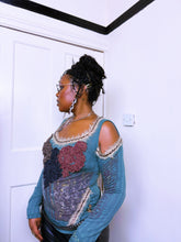 Load image into Gallery viewer, Save The Queen abstract cut out long sleeve top
