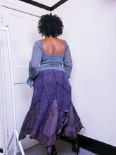 Load image into Gallery viewer, Y2K Juju and Christine Purple asymmetrical knit and cotton skirt
