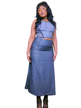 Load image into Gallery viewer, 2000s Grey tweed maxi skirt by French Connection
